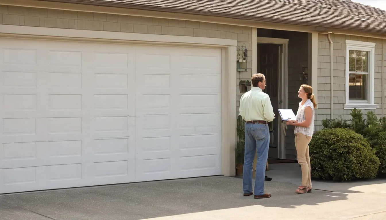 Homeowner reviewing a garage door quote near Tarpon Springs